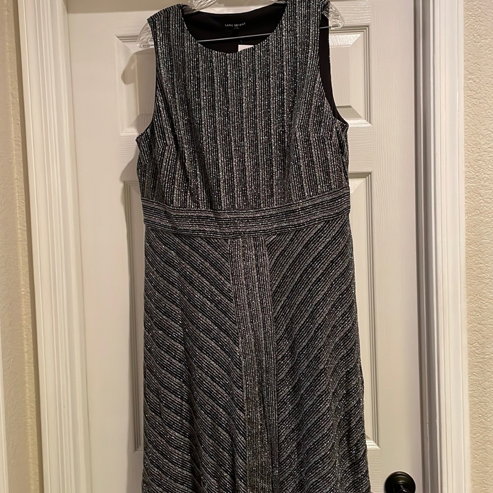 Lane Bryant Sleeveless Dress Black and Silver Size 18/20